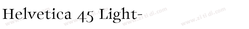 Helvetica 45 Light字体转换